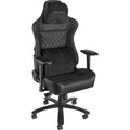 Gaming Chair Black Fabric PU Leather Padded Armrests High Back 350 lbs W919882