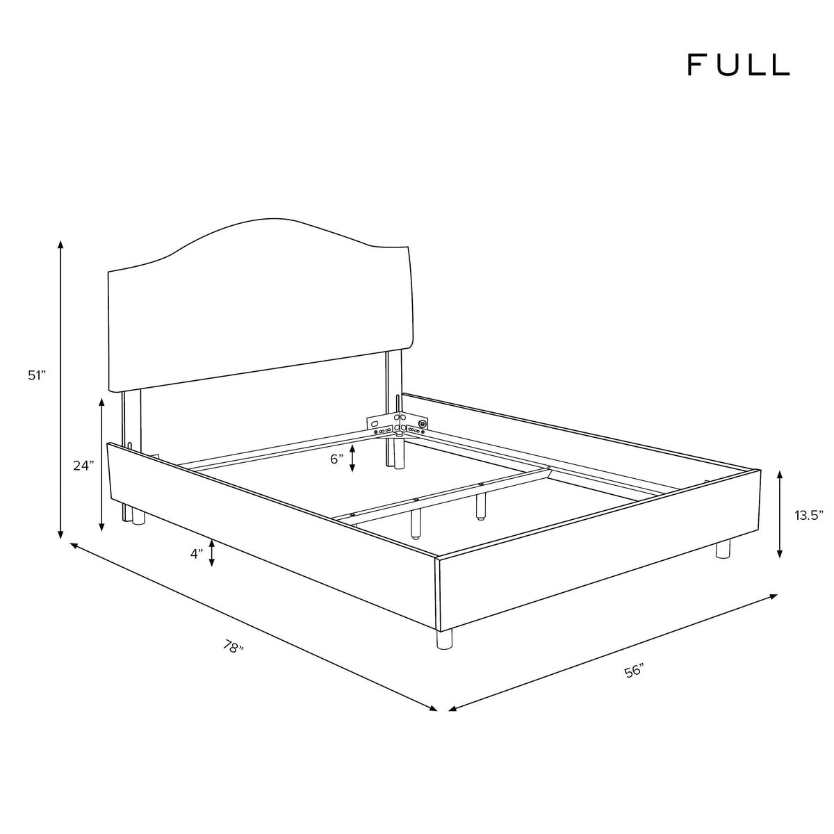 Linen Grey Nail Button Bed K827799