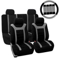 Gray Black Full Set Car Seat Covers I759187