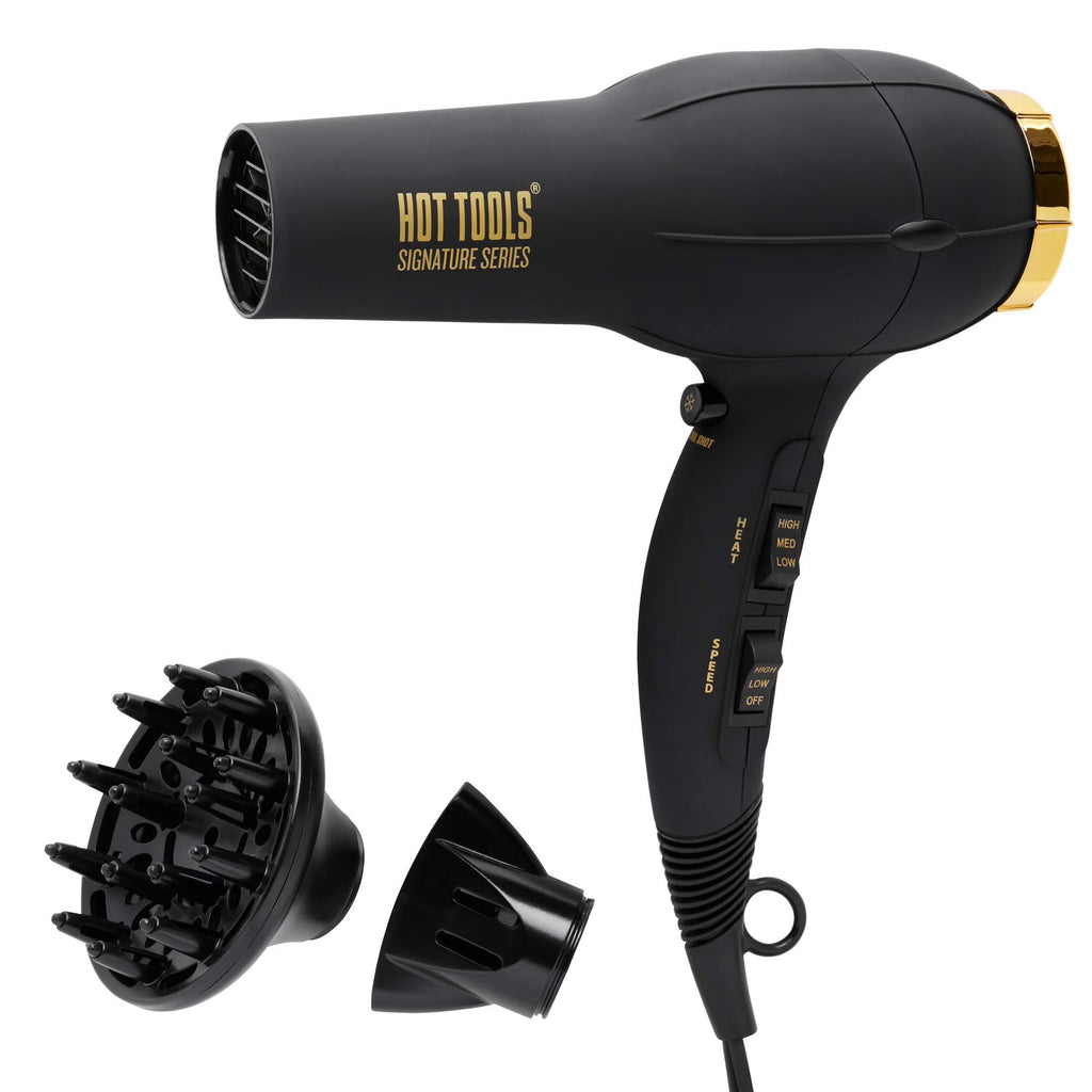 Black 1875W Ionic Hair Dryer J954