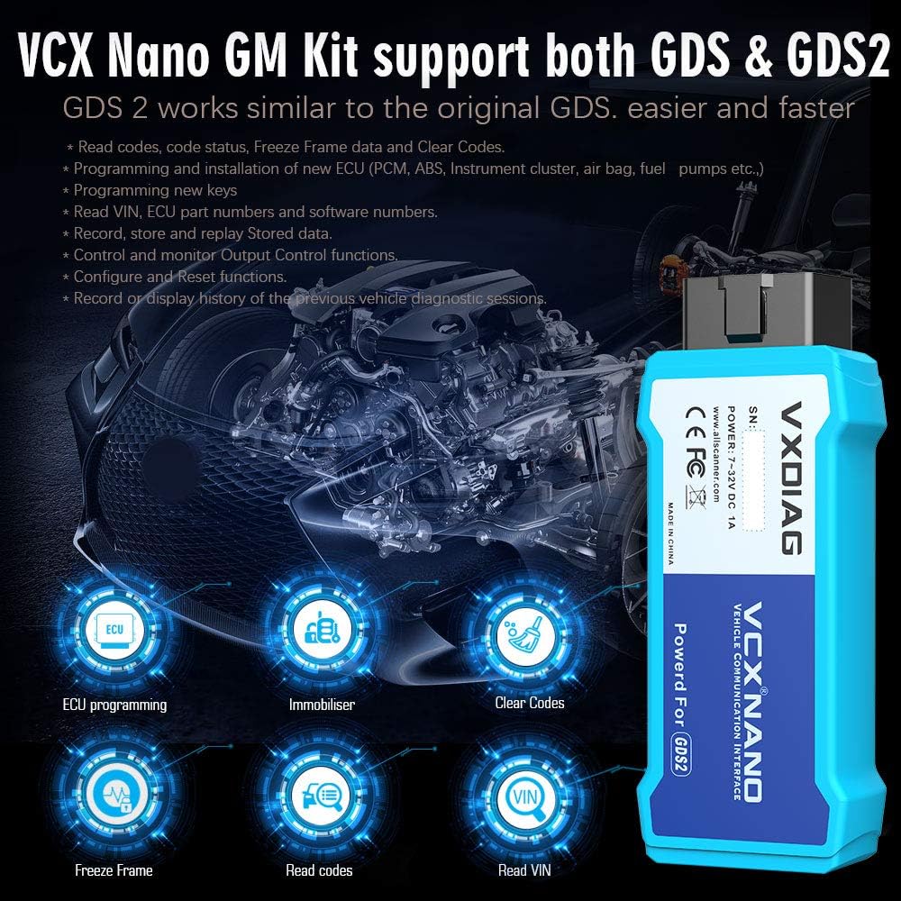 VCX Nano GDS2 and Tech2Win Diagnostic Programming System for GM/Opel WiFi Version V4148