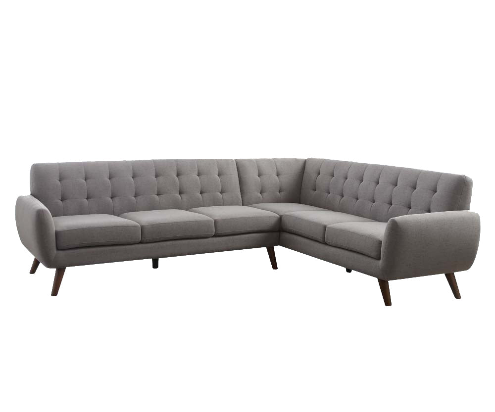 Light Gray Linen Sectional Sofa X208