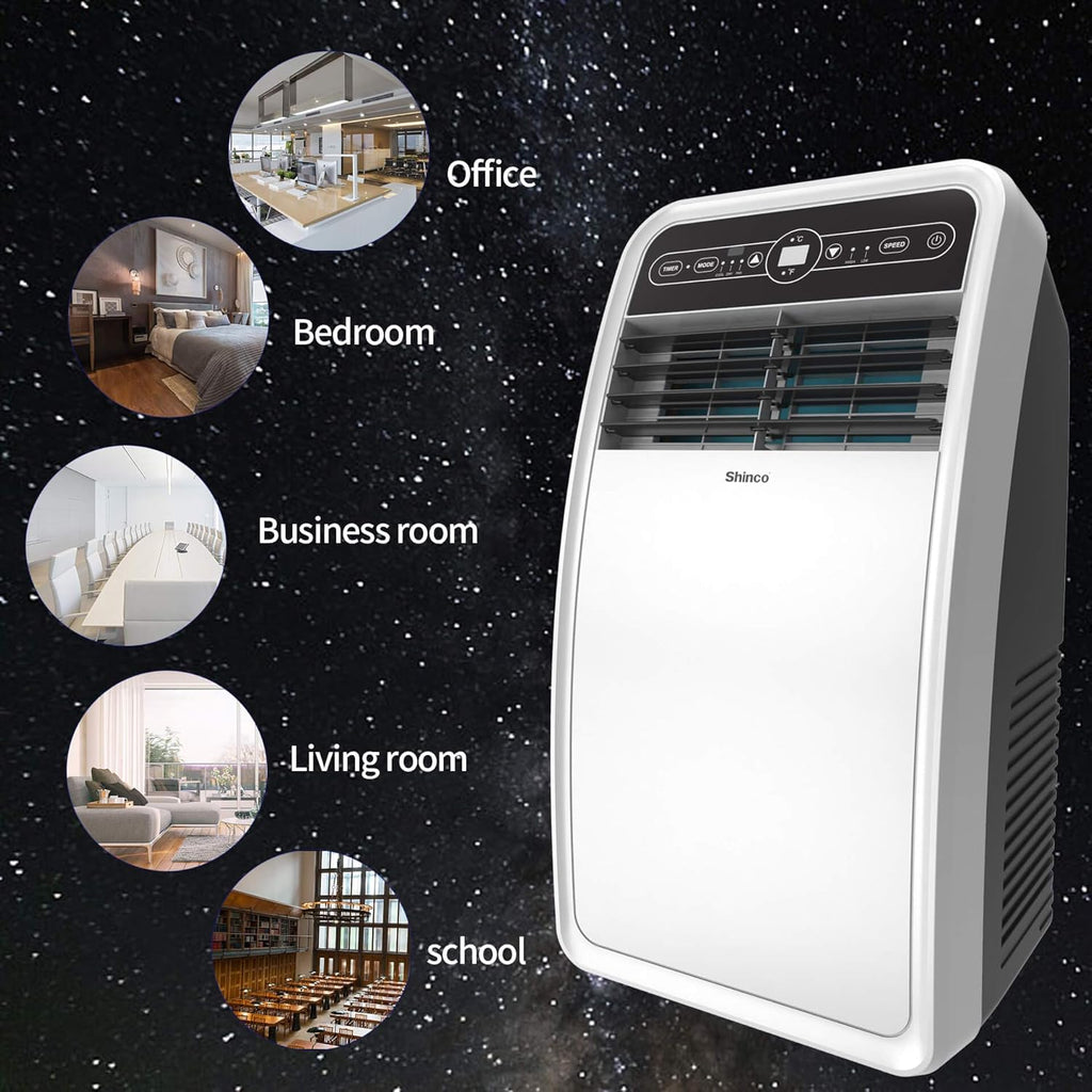 8,000 BTU Portable Air Conditioner with Dehumidifier, Remote Control J1703