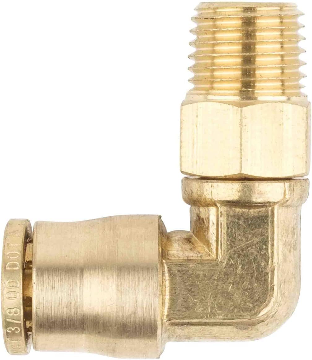 21 Pieces Brass Push to Connect Air Brake Line Fittings Connector Kit with Air Brake Line Cutter L26863