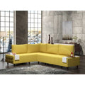 Yellow Reversible Sleeper Corner Sectional E31948