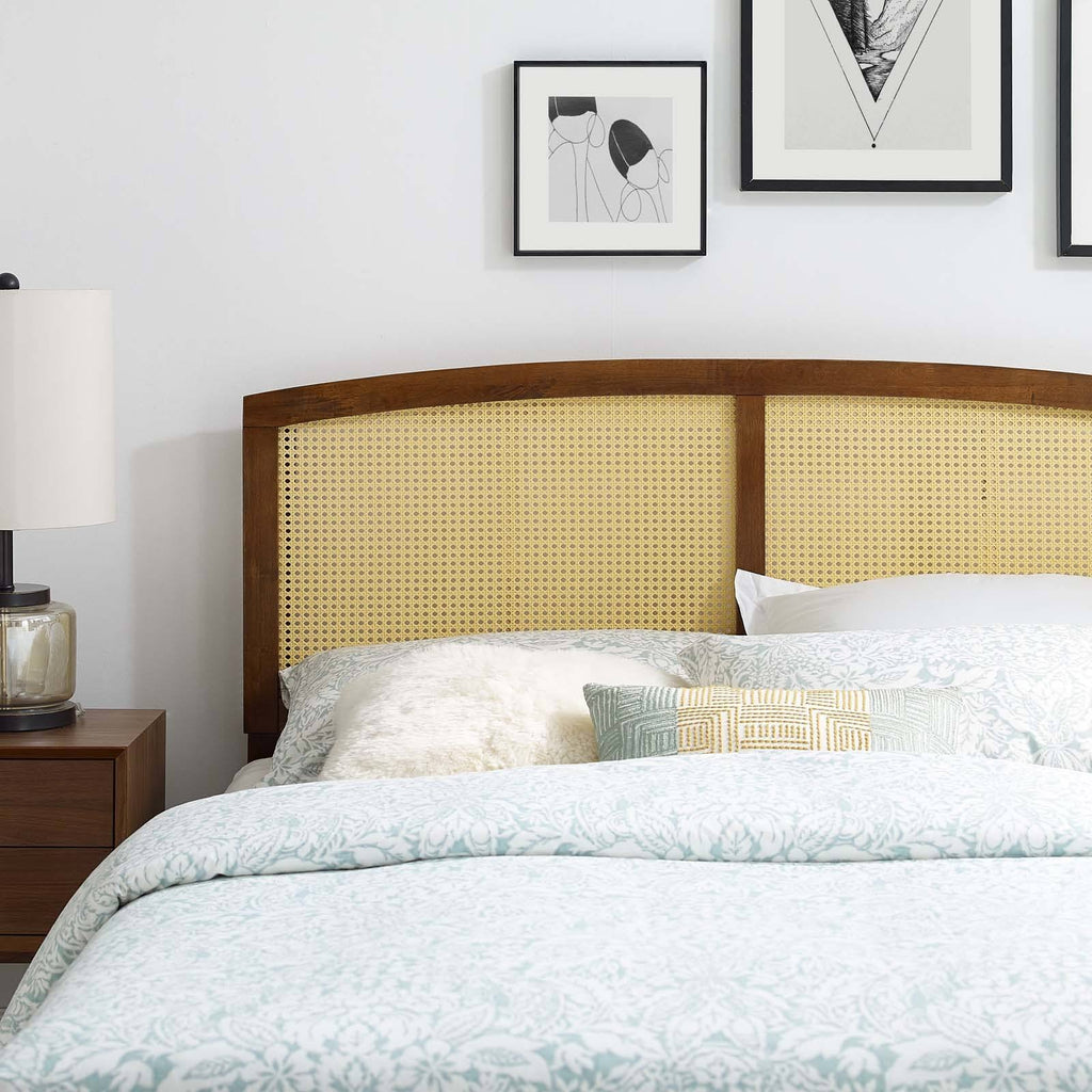 Walnut Cane King Headboard C9991