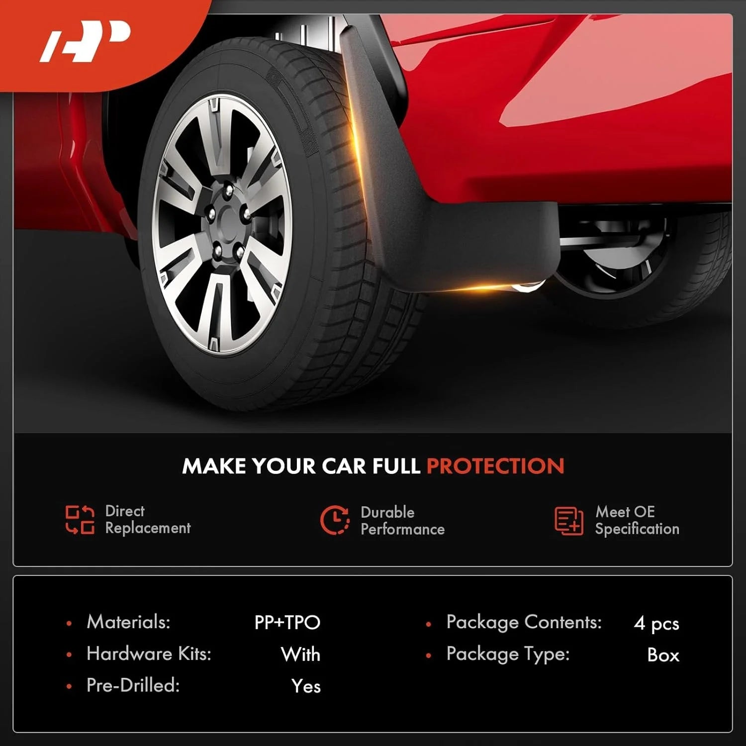 Mud Flaps Splash Guard 4-PC Set P67201