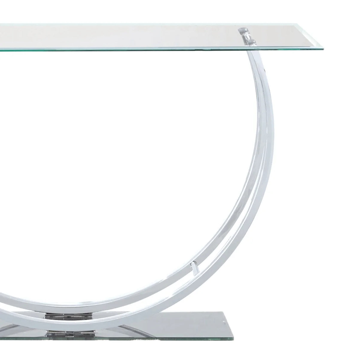 Silver Glass Tabletop Sofa Table O1967