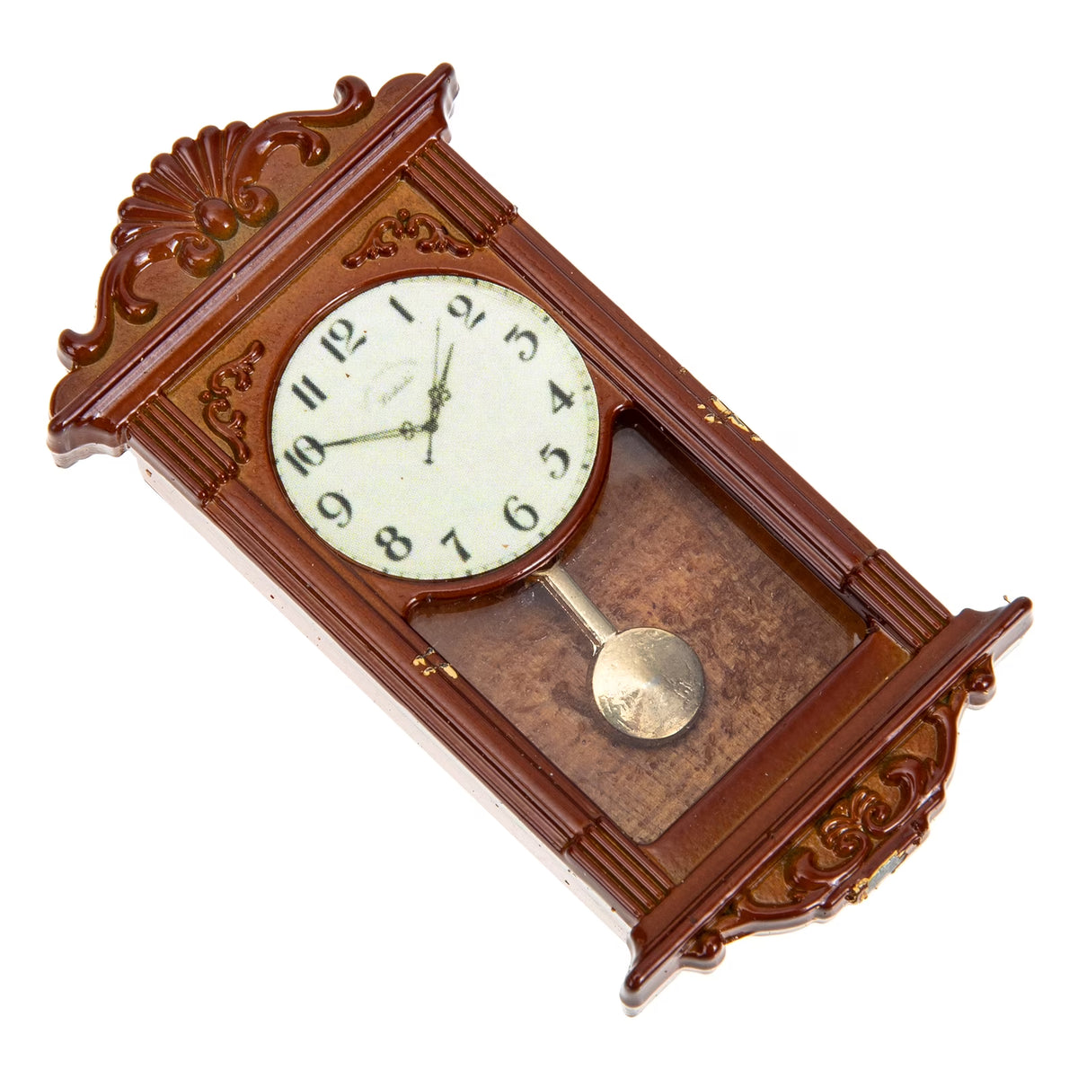 Vintage Metal Miniature Dollhouse Clock O2288