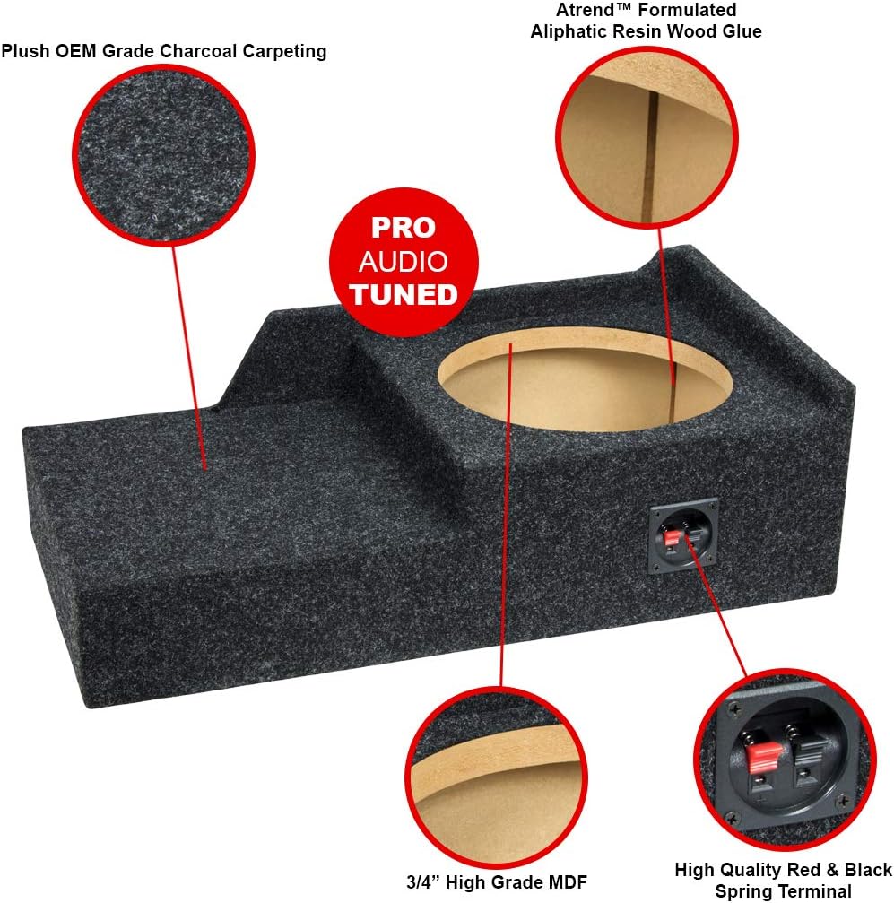 Charcoal Carpeted Truck Subwoofer Enclosure J201374