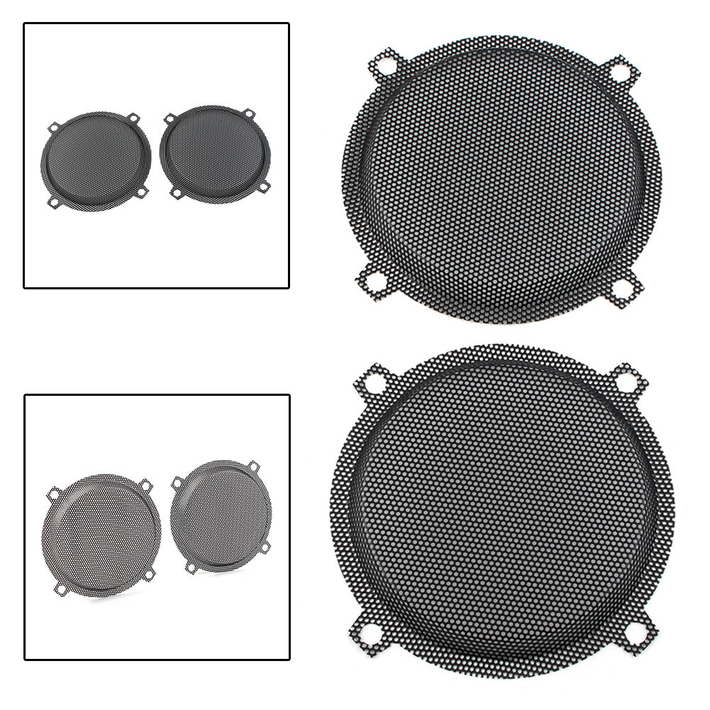Black Motorbike Wired Punched Steel Mesh Speaker Grilles Cover for Harley Davidson Electra Glide 5.25" Speaker FLHTCU 1996-2013 E499