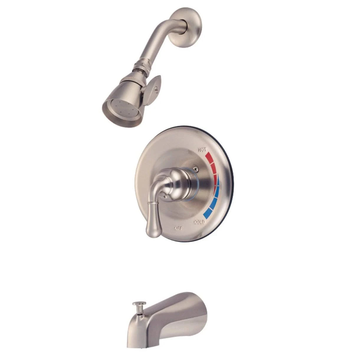 Polished Chrome/Polished Brass Tub and Shower Faucet with Single Handle D78595
