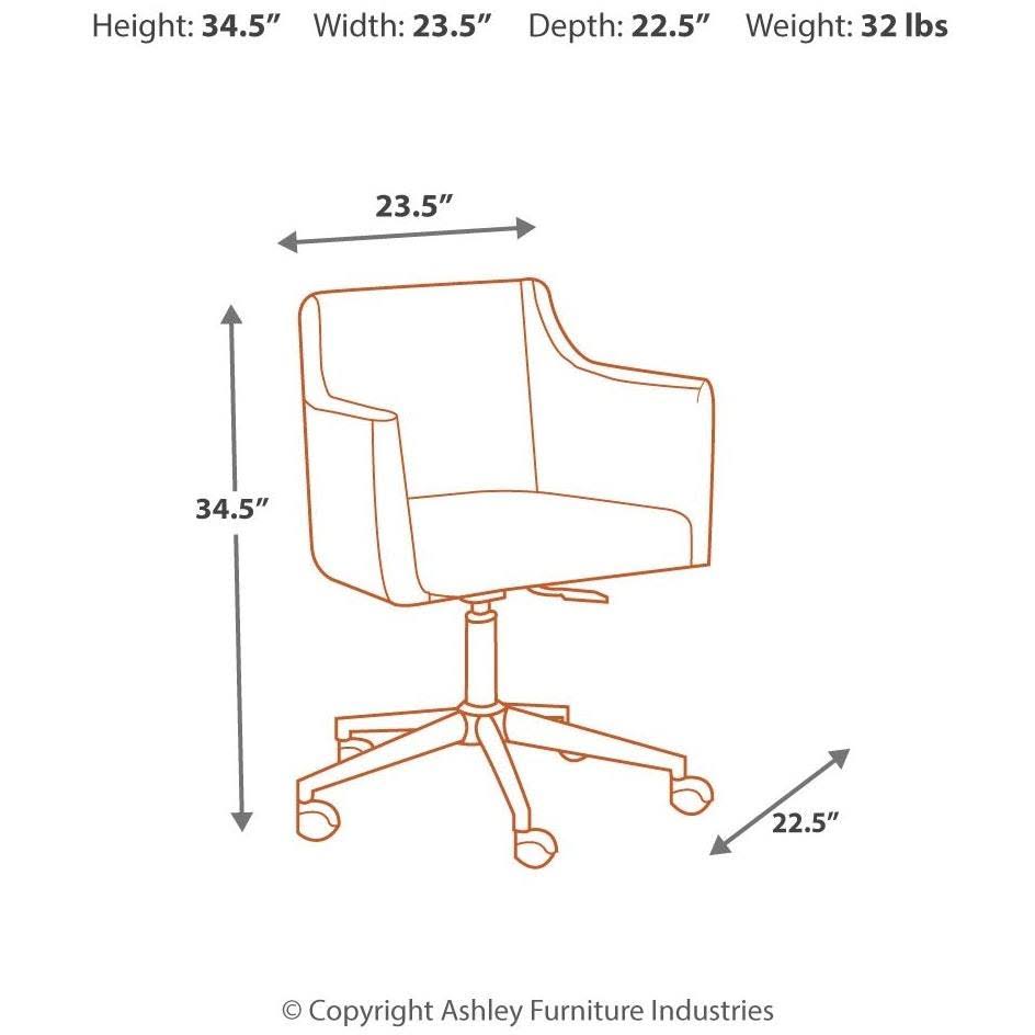 White Swivel Desk Chair L427242