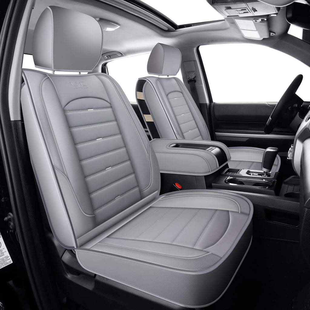 Custom fit Seat Covers with Faux Leather (Gray) T104863