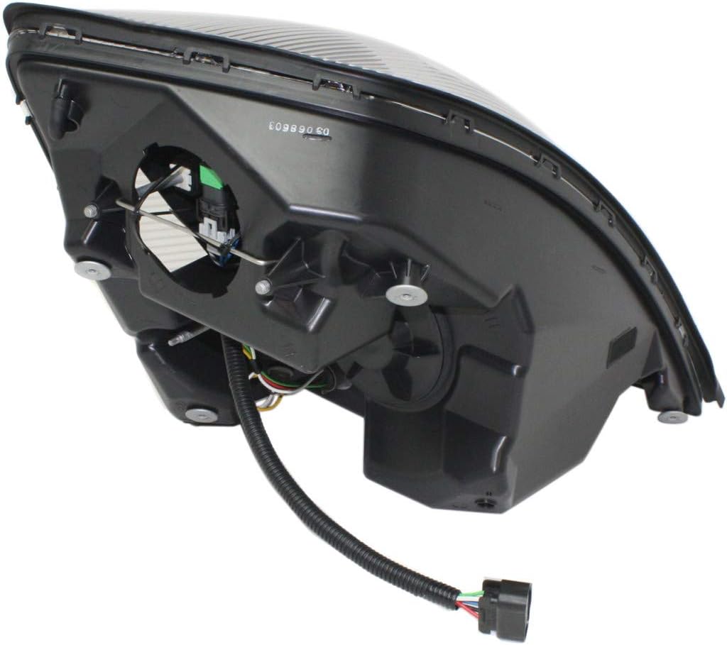 Headlight Assembly for Volvo VN/VNL/VNM 2004-2015 Driver Side Black W2876