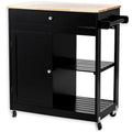 Black Wooden Kitchen Island A480