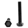 M16 x 2.00 x 90 mm Coarse Thread DIN 933 Class 10.9 Hex Cap Screw Alloy Steel Black Oxide Pk 50 S293
