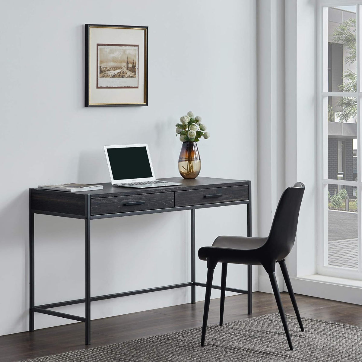 Brown Mahogany Writing Desk with 2 Drawers G370293