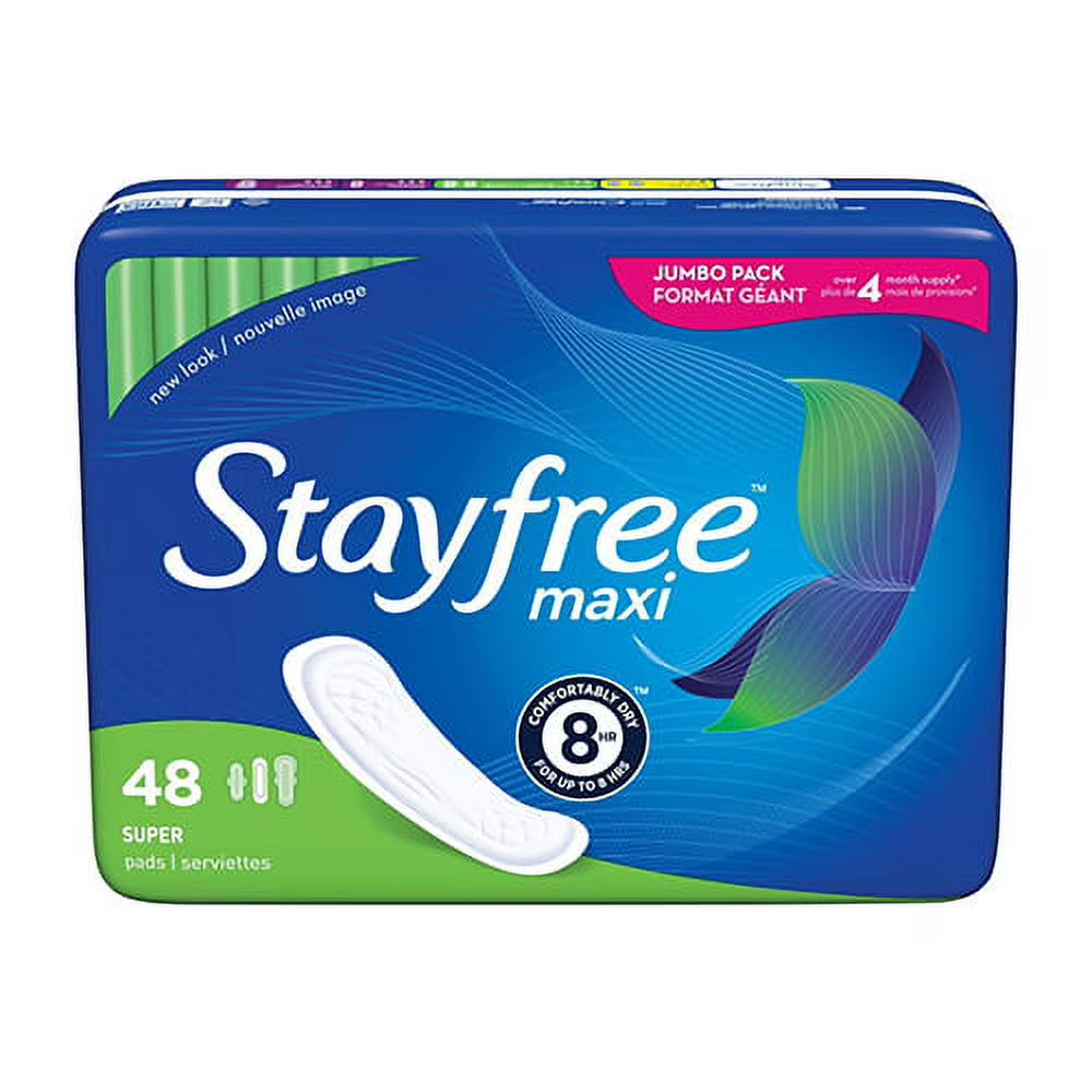 Maxi Pads Super Feminine Pads, No Wings, Jumbo Pack, 48 Ea, 2 Pack P2966