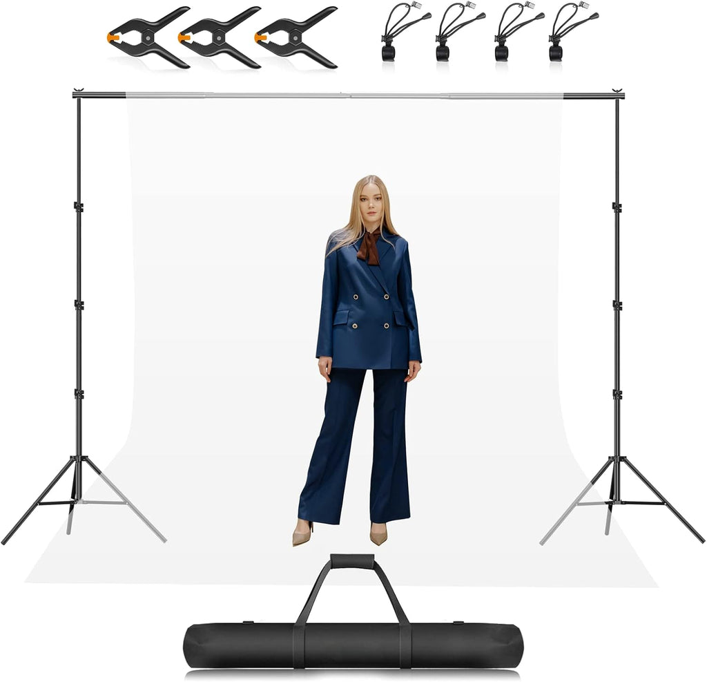 8.5 x 10 ft Heavy Duty Backdrop Stand with Carry Bag V16698