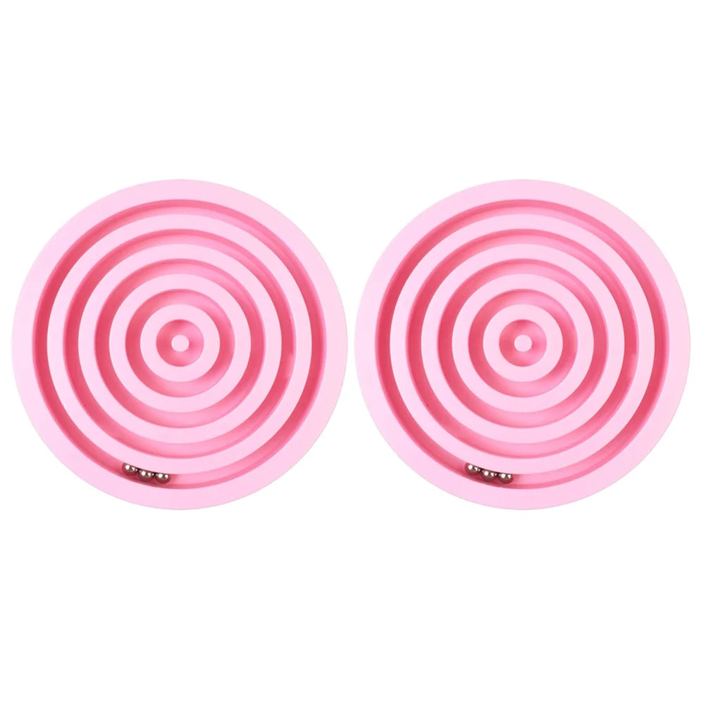 Pink Wooden Bamboo Maze Puzzles Toy 2 PCS V429122