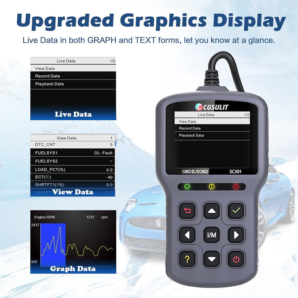 OBD2 Scanner with Reset, Code Reader, Grey Pack of 2 O824