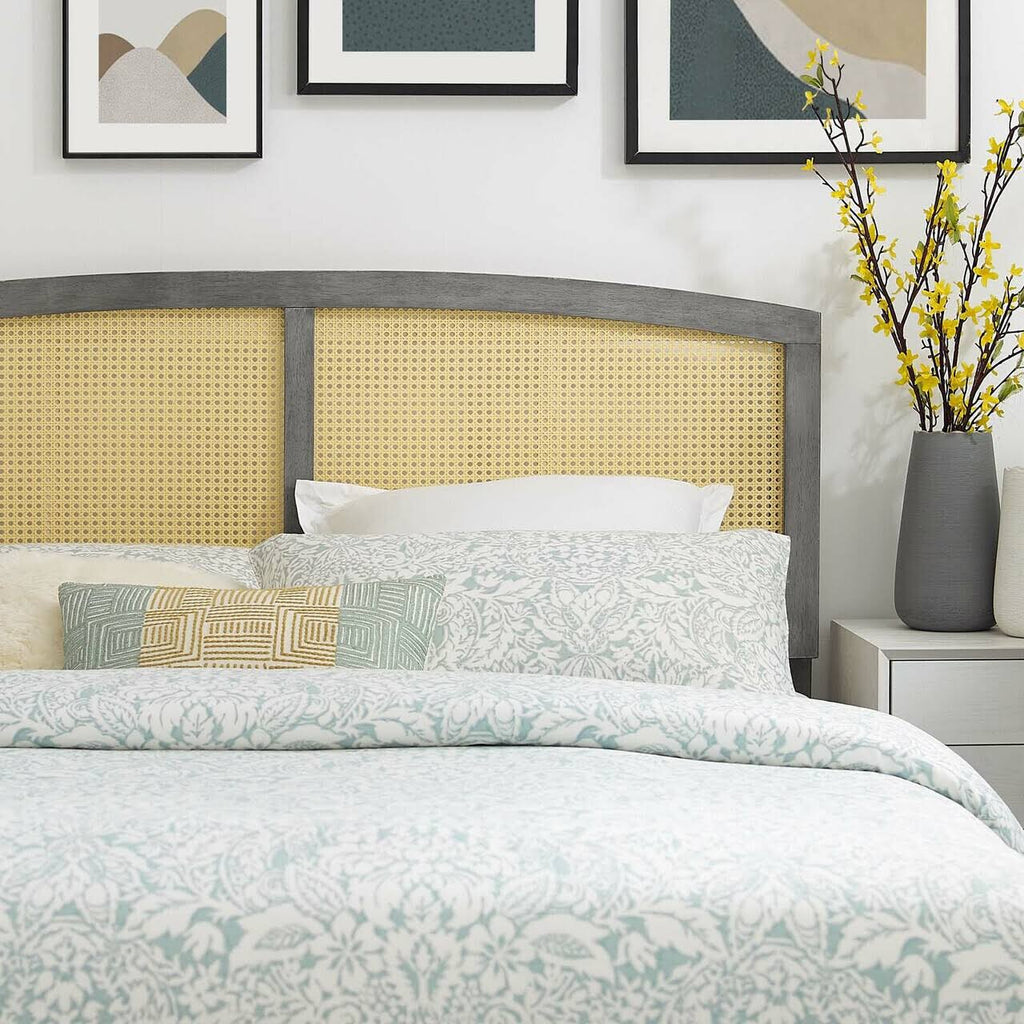 Walnut Cane King Headboard C9991