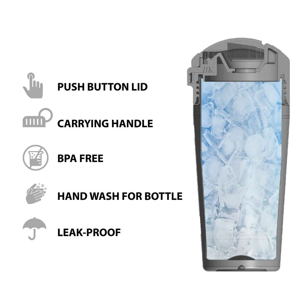 12 oz. Stainless Steel Kids Water Bottle with Push-Button Flip Lid B955