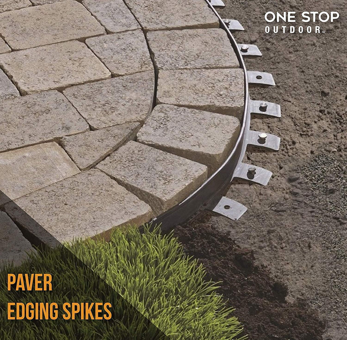 Round Metal Landscape Edging Spikes, 12-Inch Length P81794