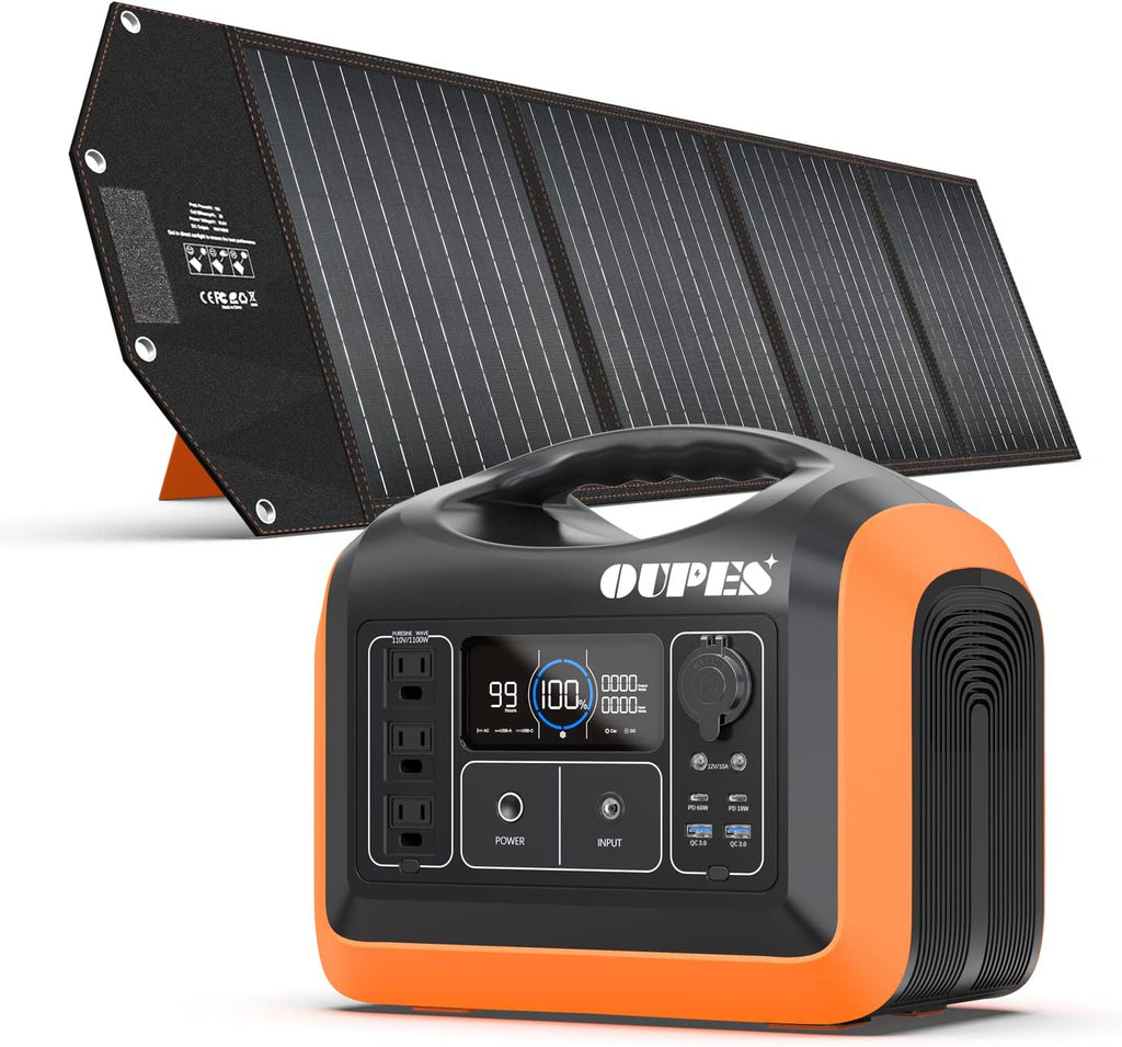 1800W/1488Wh Portable Power Station with 4x100W Solar Panel and LiFePO4 Battery Z3179