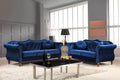 Blue 2 Piece Chesterfield Living Room Set H542
