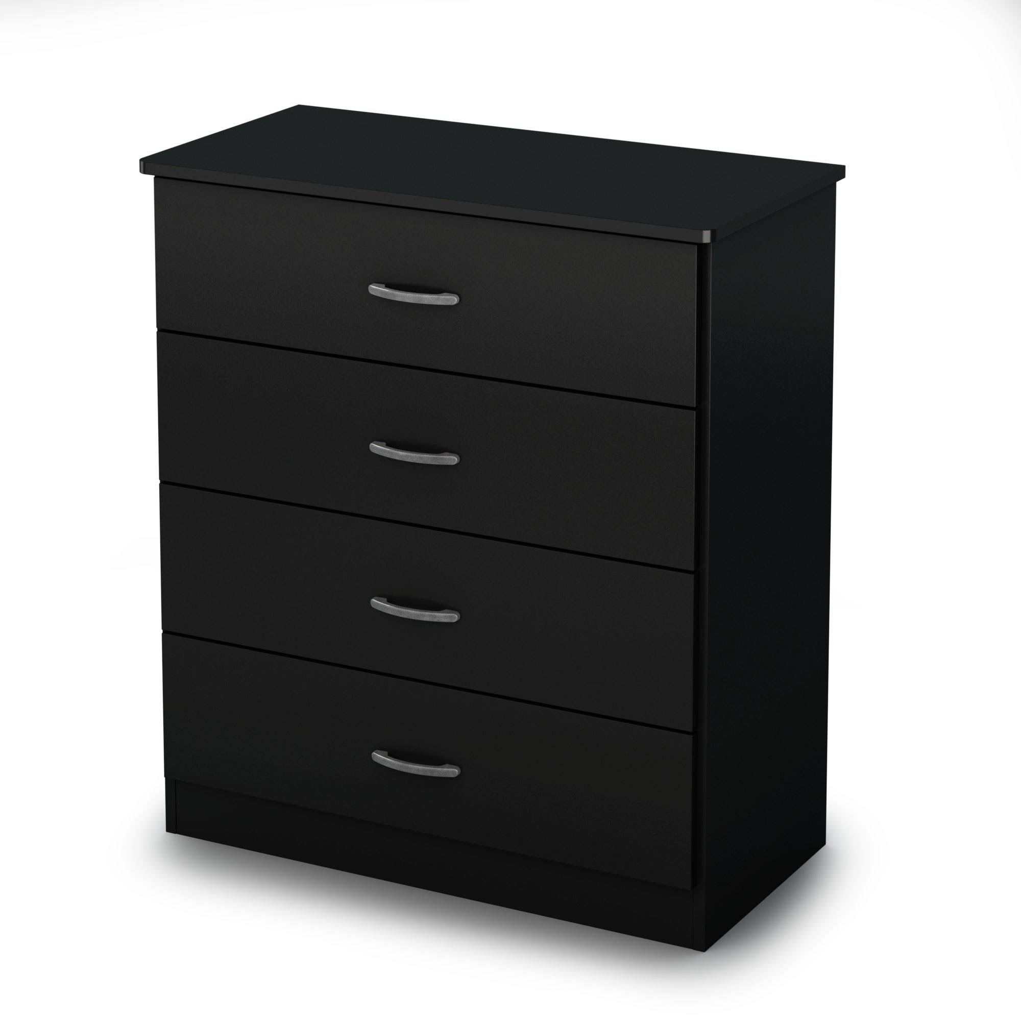 Pure Black 4 Drawer Chest I2489
