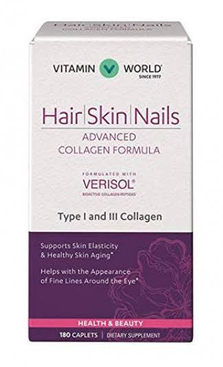 Hair Skin Nails Advanced Formula 180 Caplets W28721