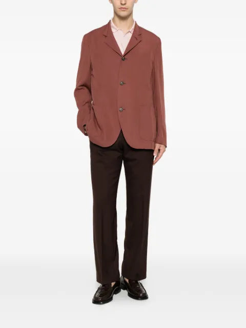 Eleventy mandarin-collar buttoned jacket