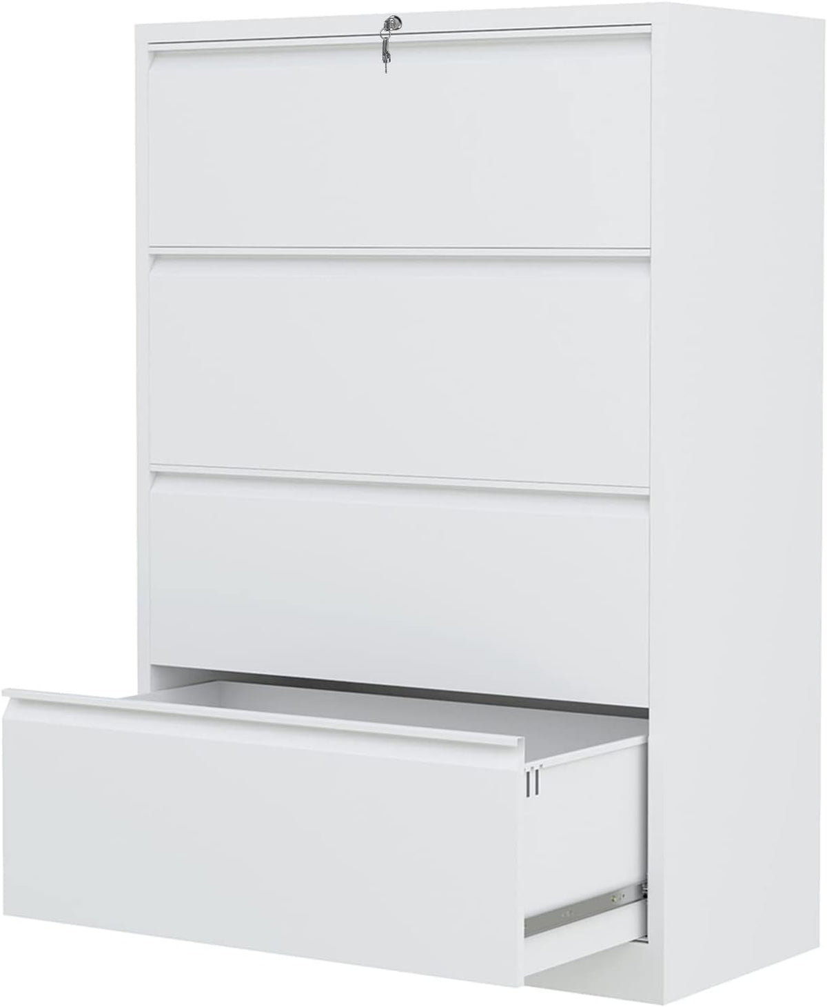 4 Drawer Metal Lateral File Cabinet with Lock O106464