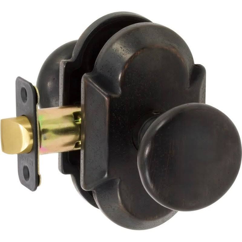 Tuscan Single Cylinder Keyed Entry Door Knob Set, Aged Bronze U22017