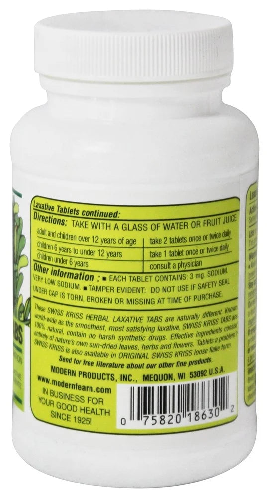 Herbal Laxative Tablets 250 ea (Pack of 4) S73782