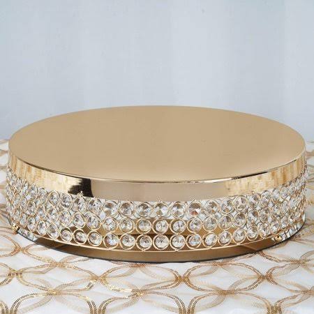 Gold Metal Cake Stand 15.5 inch G60677