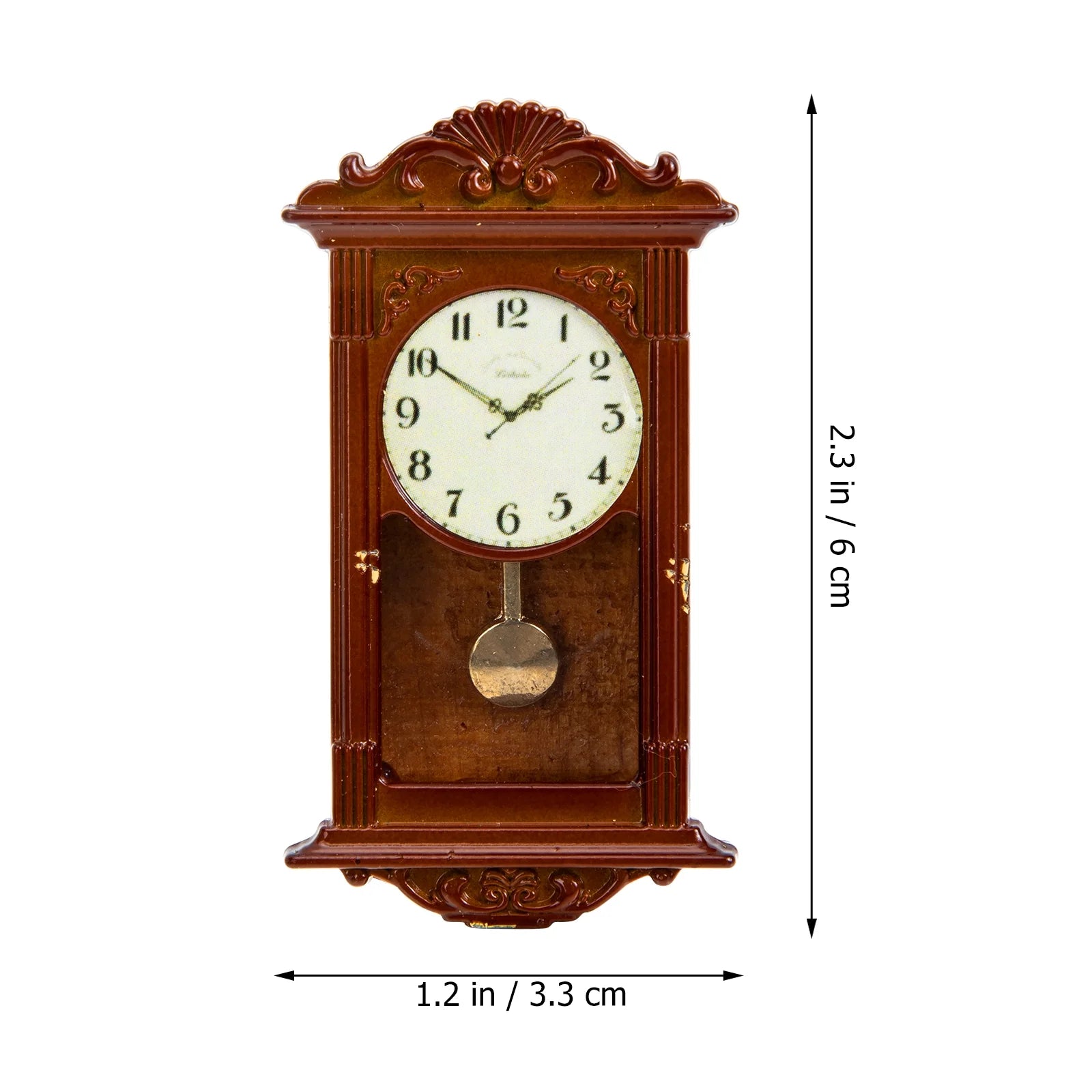 Vintage Metal Miniature Dollhouse Clock O2288