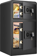 Extra Large Fireproof Safe Box with Double Safe, 83 LB Heavy Duty Security Home Safe with Inner Cabinet Box I975
