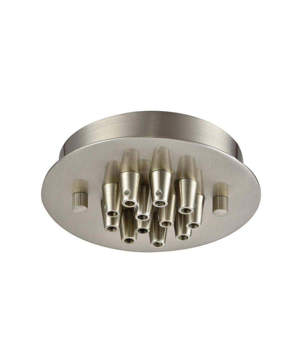 12 Light Small Round Canopy in Satin Nickel C3929