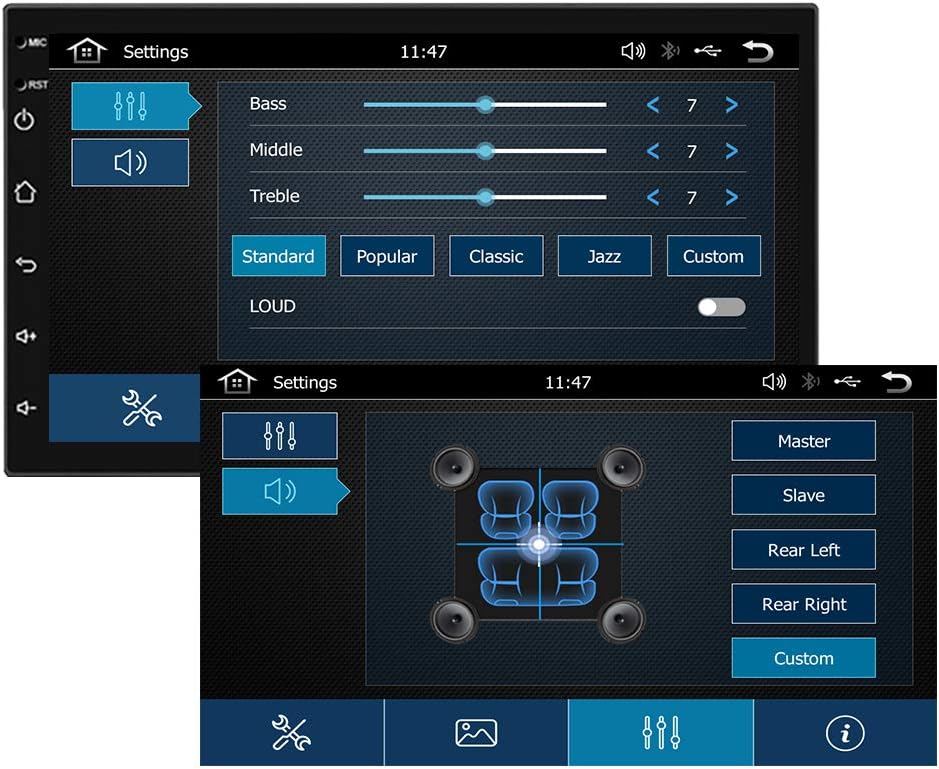 7in Car Stereo Radio Touch Screen Double Dins I12128