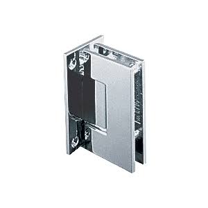 Satin Chrome Wall Mount Full Back Plate Standard Hinge with 5 Degree Offset L637990