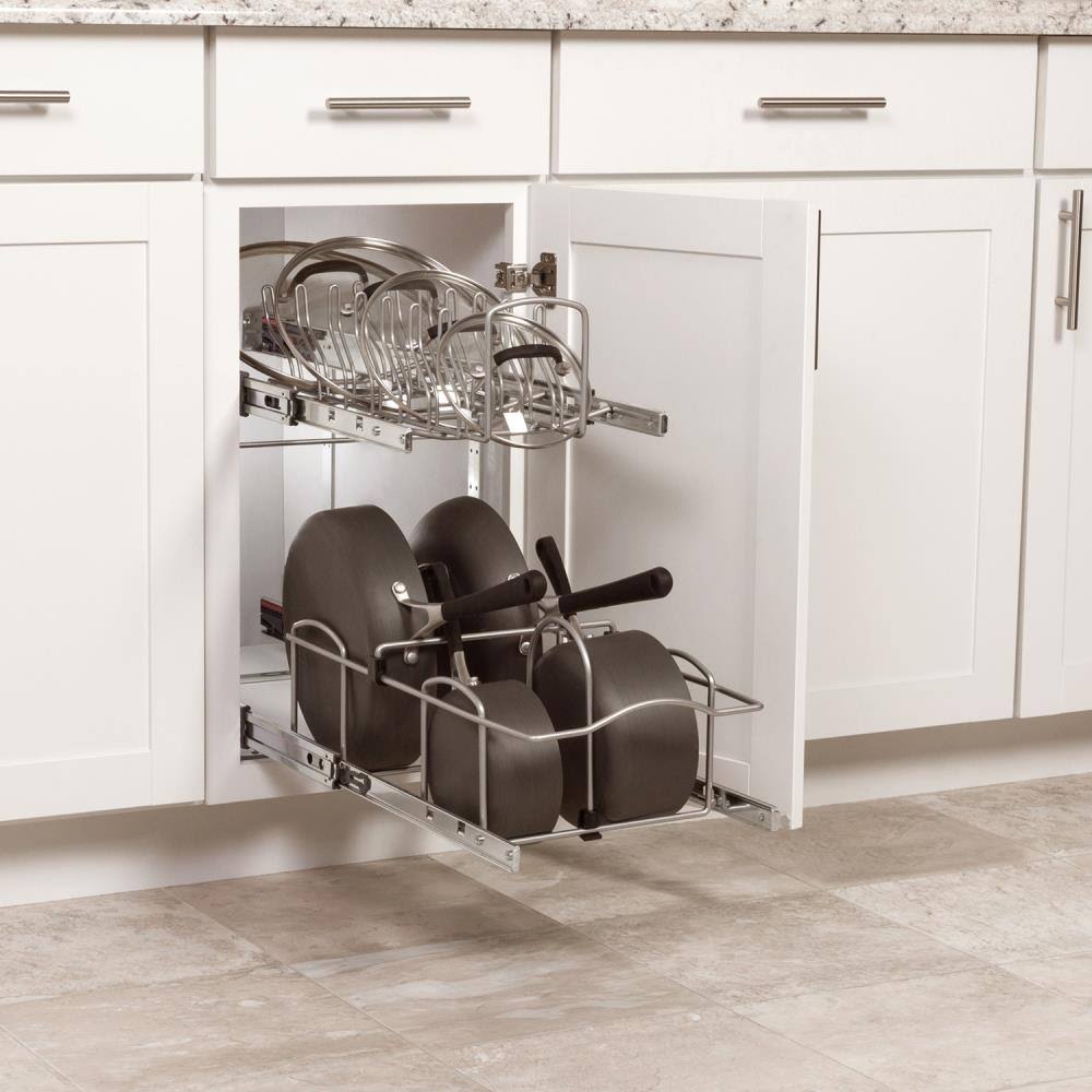 Double-Tier Pull-Out Cookware Organizer A649