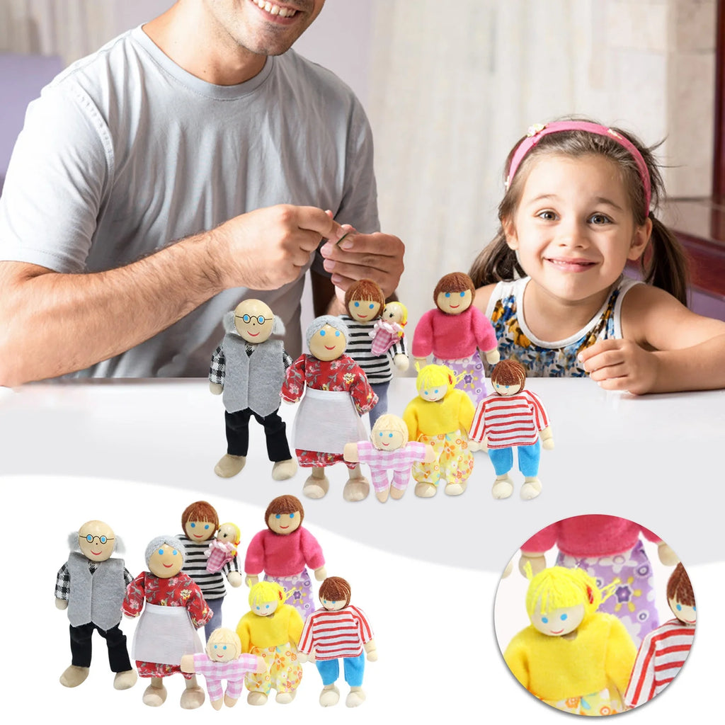 Miniature Dollhouse Accessories 7 People Set Doll Toys C589480