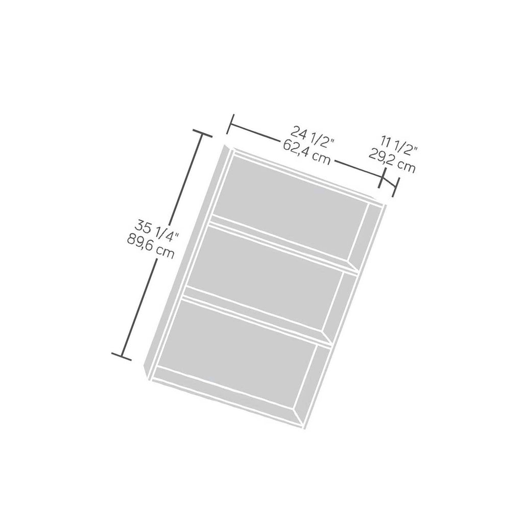 3-Shelf Bookcase, Soft White Finish X79062