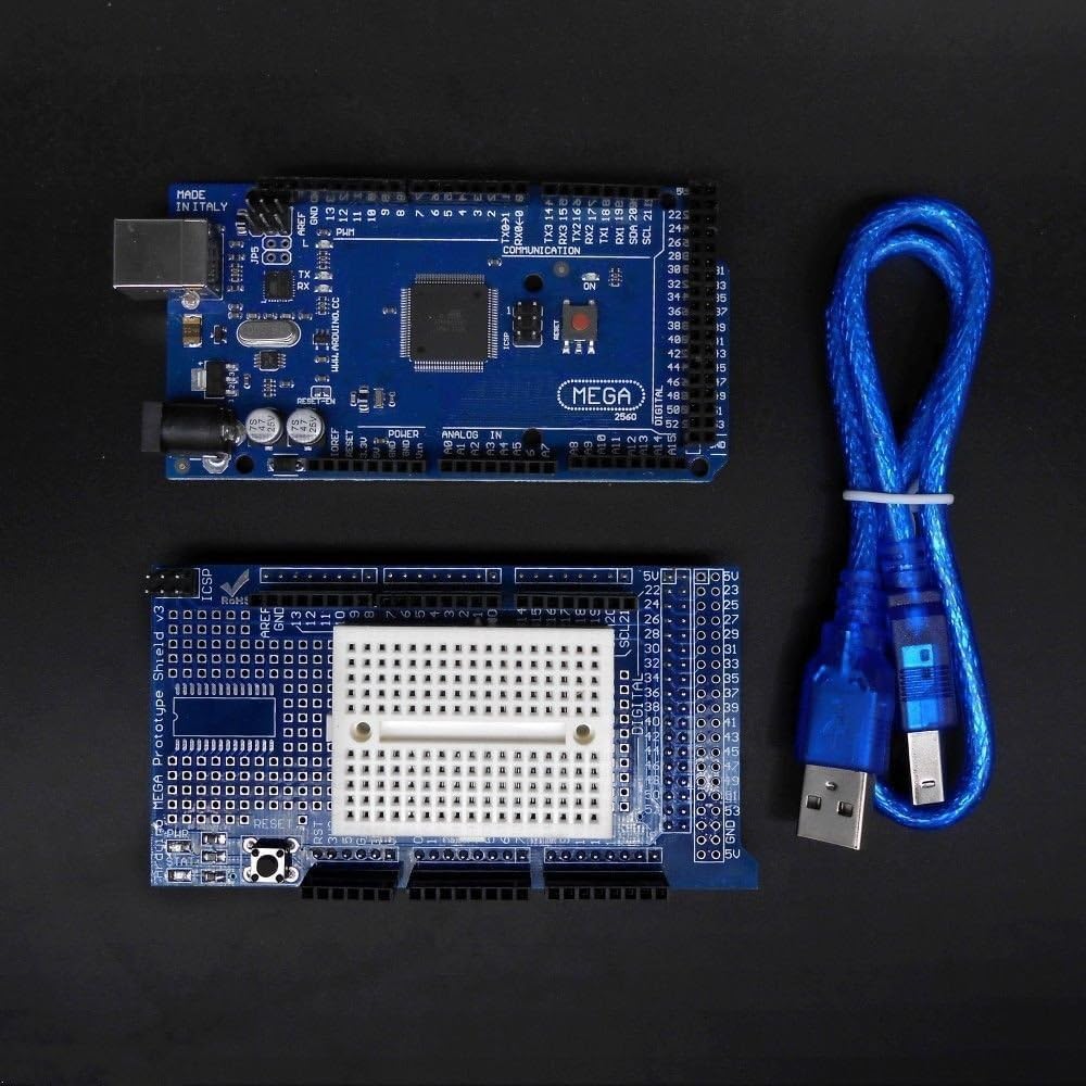 Mega2560 LCD1602 Servo Stepper Motor Sensors Breadboard Jumper Wire Resistor Capacitor Transistor STEM Electronic Projects Starter Kit H492