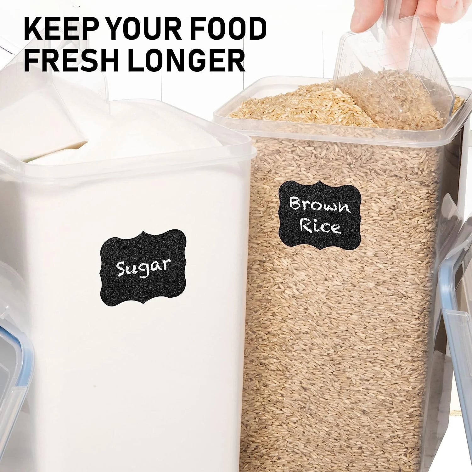 8.5L/287Oz Extra Large Airtight Food Storage Containers, 2 PACK with Lids S9290