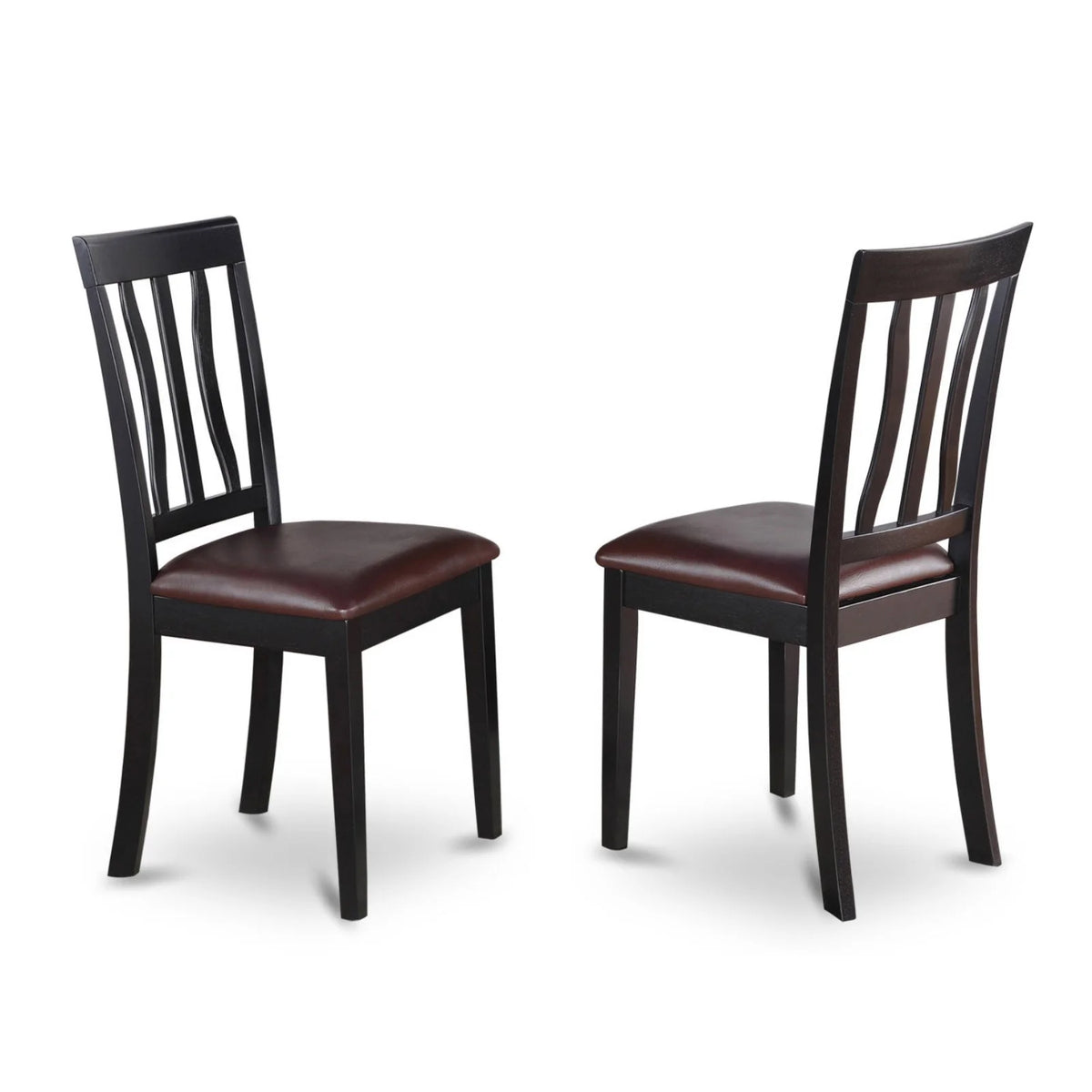 3-piece Dining Set with Wood Seat in Black/Cherry R9380