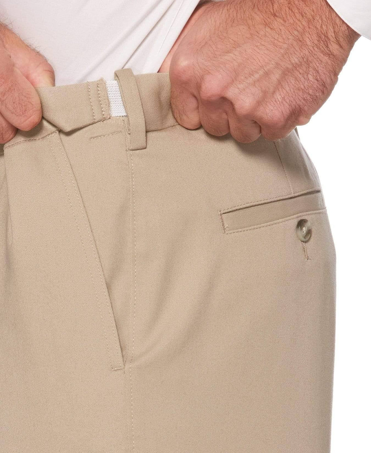 Mid Khaki Flat Front Stretch Chino C245